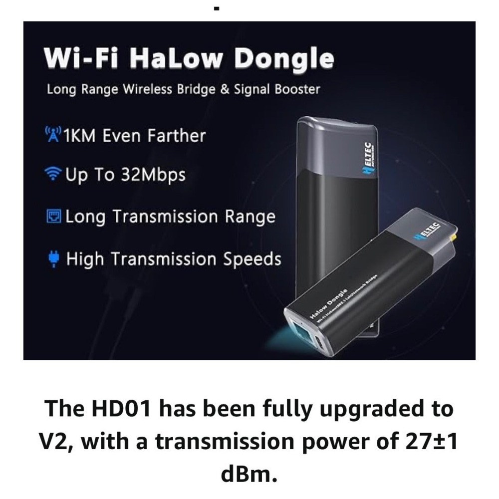 Wi-Fi HaLow HT-HD01 915MHz 1km Long Range Wireless Bridge AP + STA Pair - Picture 2 of 13